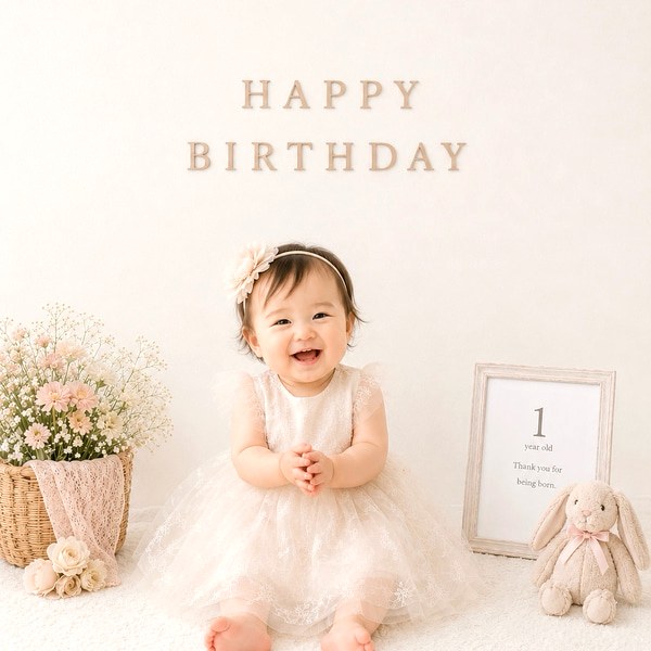 粘着タック付 バースデーバナー レターバナーHAPPY BIRTHDAY ハッピーバースデー 誕生日 木製