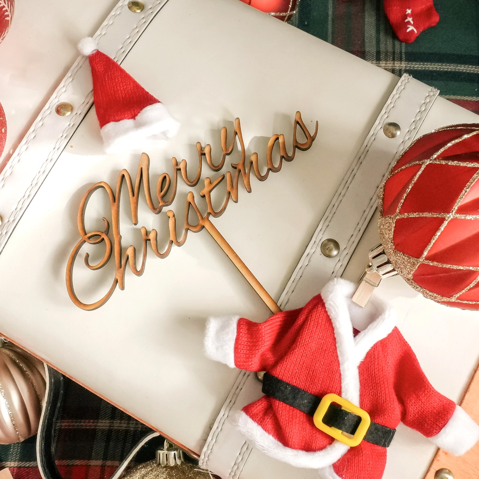 Merry Christmas ケーキトッパー クリスマス メリークリスマス クリスマスケーキ ツリー 木製